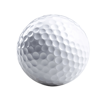 A Close Up View Of A White Golf Ball. cut out png