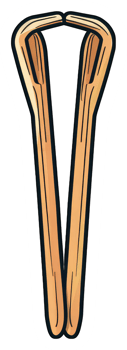 Wooden Sticks Forming A V Shape png