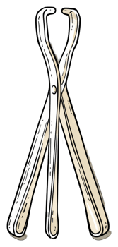 Illustrated Image of a Bone Holding Forceps png