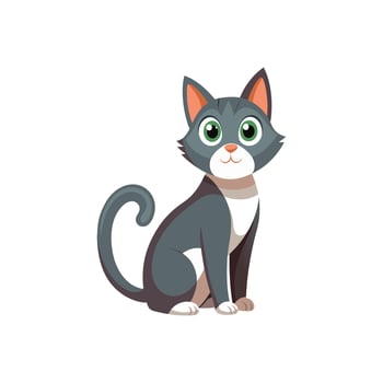 Whiskered Wonder Adorable Cat Illustration Design vector