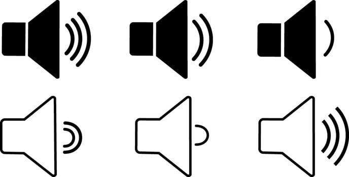 Set of sound icon set sing Multi Series vector