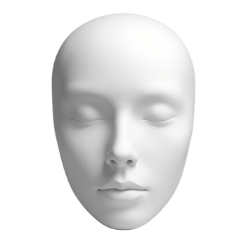 A smooth white faceless head. png