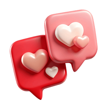Two chat bubble icons. png