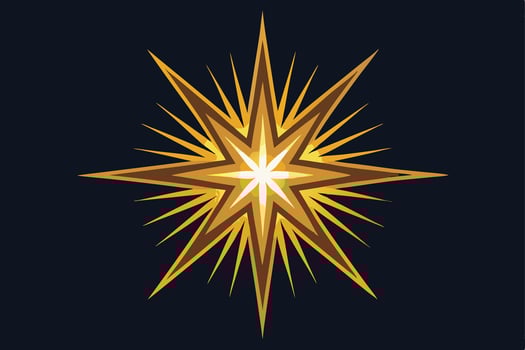 Starburst graphic design for holiday projects. vector