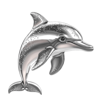 Sleek Dolphin Outline Illustration png