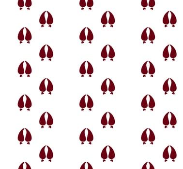 Pig Hoof Silhouette seamless pattern, Pig Footprints, Pig Feet vector