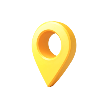 Yellow 3D Location Pin Icon Navigation Symbol png