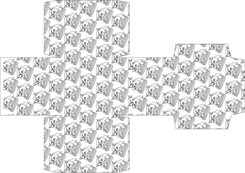 Adorable Kitten Pattern Gift Box png