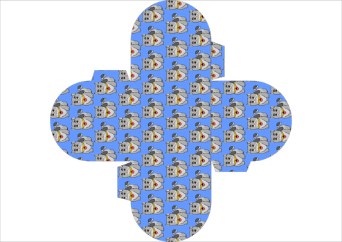 Cute Furry Friend Gift Box Pattern png