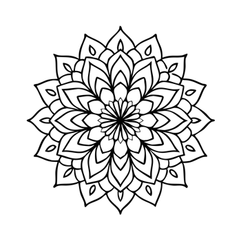 Creative coloring pages mandala art with celestial patterns for relaxation and mindfulness png