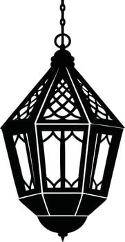 Vintage Moroccan Lamp Silhouette vector