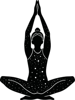 Yoga woman silhouette silhouette illustration vector