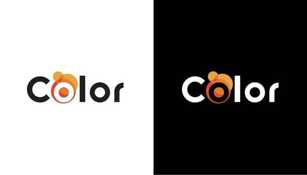 color text icon illustration best logo design vector