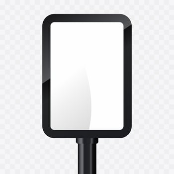 The outdoor lightbox with empty space in transparent hanging technology LED screen mockup in 3Ds. the opacity editable LED , illustration. vector