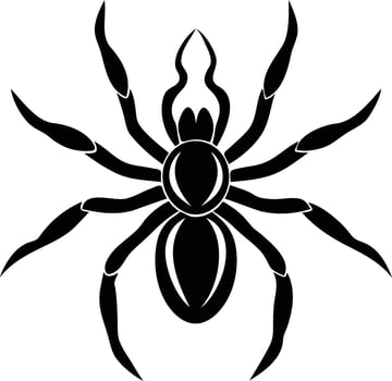 Menacing Spider Silhouette Available on EPS File vector