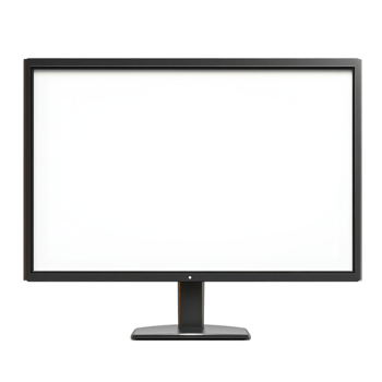 Computer Monitor with Blank Screen On Transparent Background png