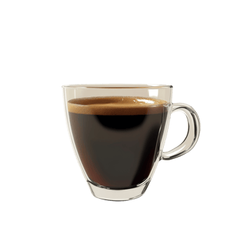 A Glass of Espresso Coffee in a Clear Mug png