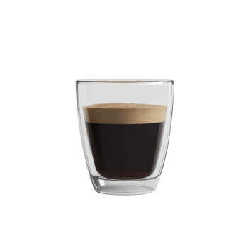 A Glass of Espresso Coffee with Crema png