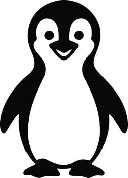 Cute Penguin Artwork for Creativity vector