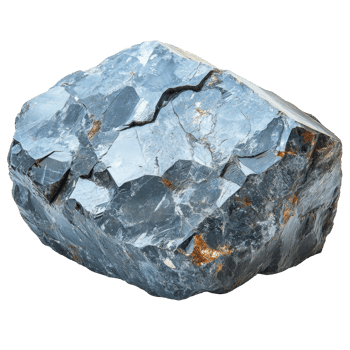 Large gray rock with rough texture showcasing natural mineral formations in a well-lit setting isolated on transparent background png