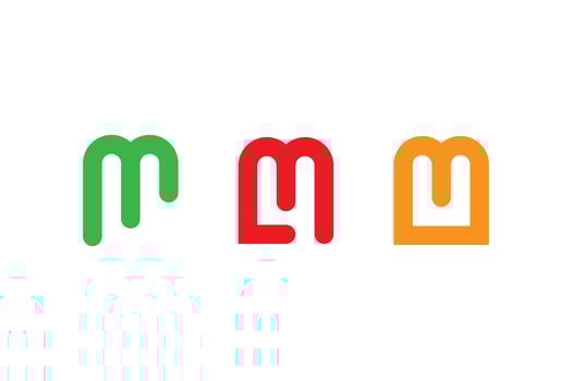 Letter M logo collection. Abstract icons, signs, logotypes in different styles isolated on white background. vector
