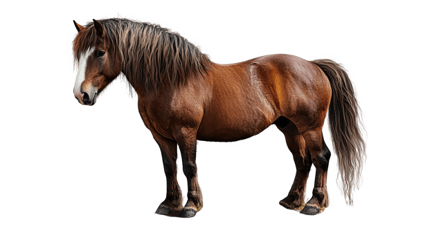 A majestic brown horse standing gracefully png