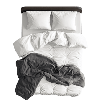 Bedding set symbolizing cozy comfort restful sleep and a perfect sanctuary for peaceful nights png