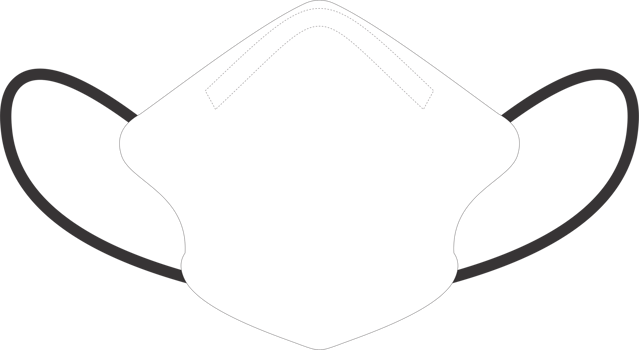KN mask white color png