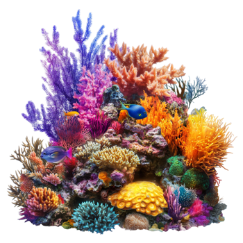 Colorful coral reef full of vibrant marine life showcases the beauty of the underwater world png