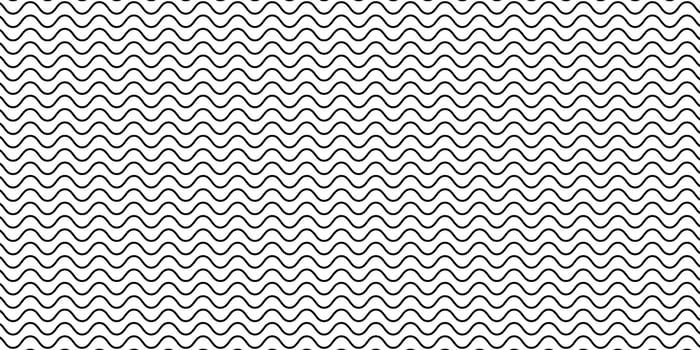 Abstract Black Wavy Pattern Lines On White Background vector