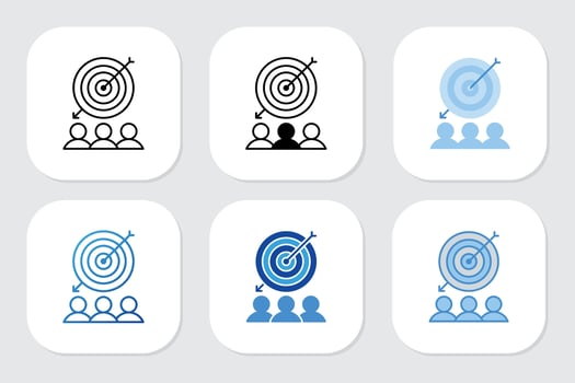 target icon with various design vector