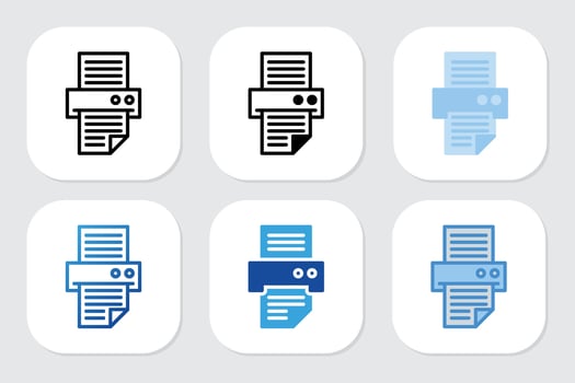 print icons with various design styles vector