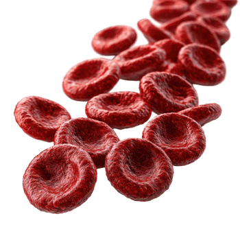 Red circular objects scattered across a white surface create a vibrant contrast and draw attention to their unique texture isolated on transparent background png
