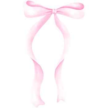 Beautiful pink bow for coloring png