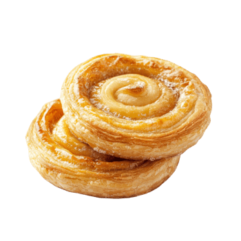 Two Golden Brown Sweet Pastries Swirled Delightfully png