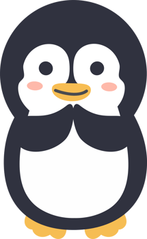 Penguin gives a greeting animal cartoon png