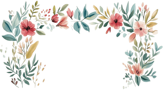 Elegant Watercolor Floral Arrangement Delicate Blooms and Lush Greenery for Romantic Designs png
