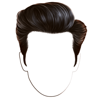 Stylish hairstyle with thick wavy black hair creates a trendy and modern appearance png