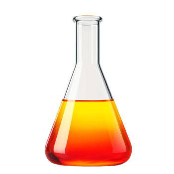 Orange Liquid in Conical Flask on Transparent Background png
