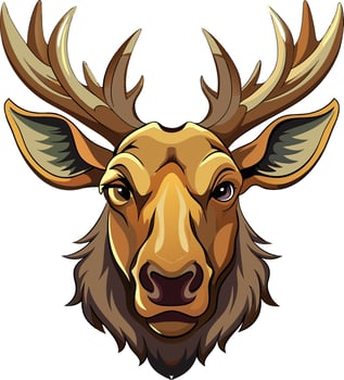 Noble Guardian Moose Head Available on EPS File vector