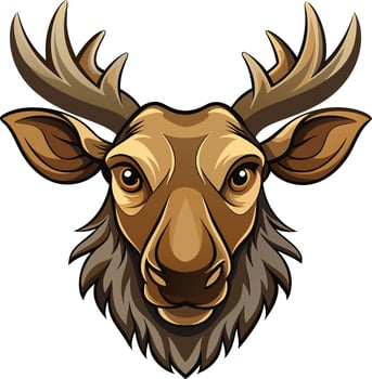 Wilderness Moose Head Design Available on EPS File vector