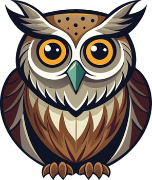 Elegant Owl Available on EPS File vector