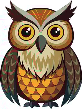 Mystic Eyes Owl Available on EPS File vector