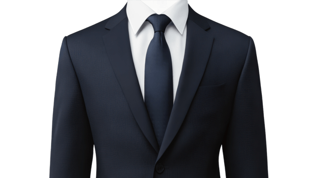 Suit and tie on a black background png
