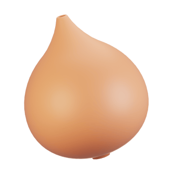 3d rendering vegetables icon concept. 3d render onion icon png