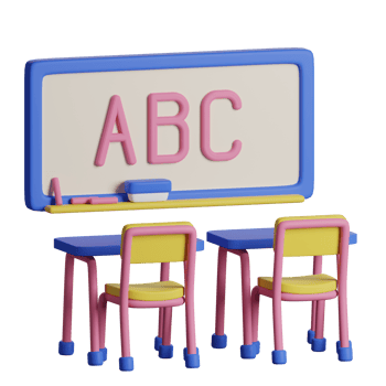 A small table and chairs with the word abc on it png