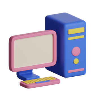 A computer and a keyboard png