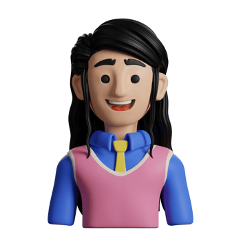 A figurine of a woman with long hair and a pink shirt png