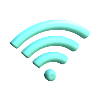 A wifi symbol on a black background png