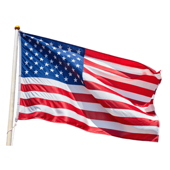 American Flag Waving in the Wind a Proud Symbol of Freedom and Patriotism png